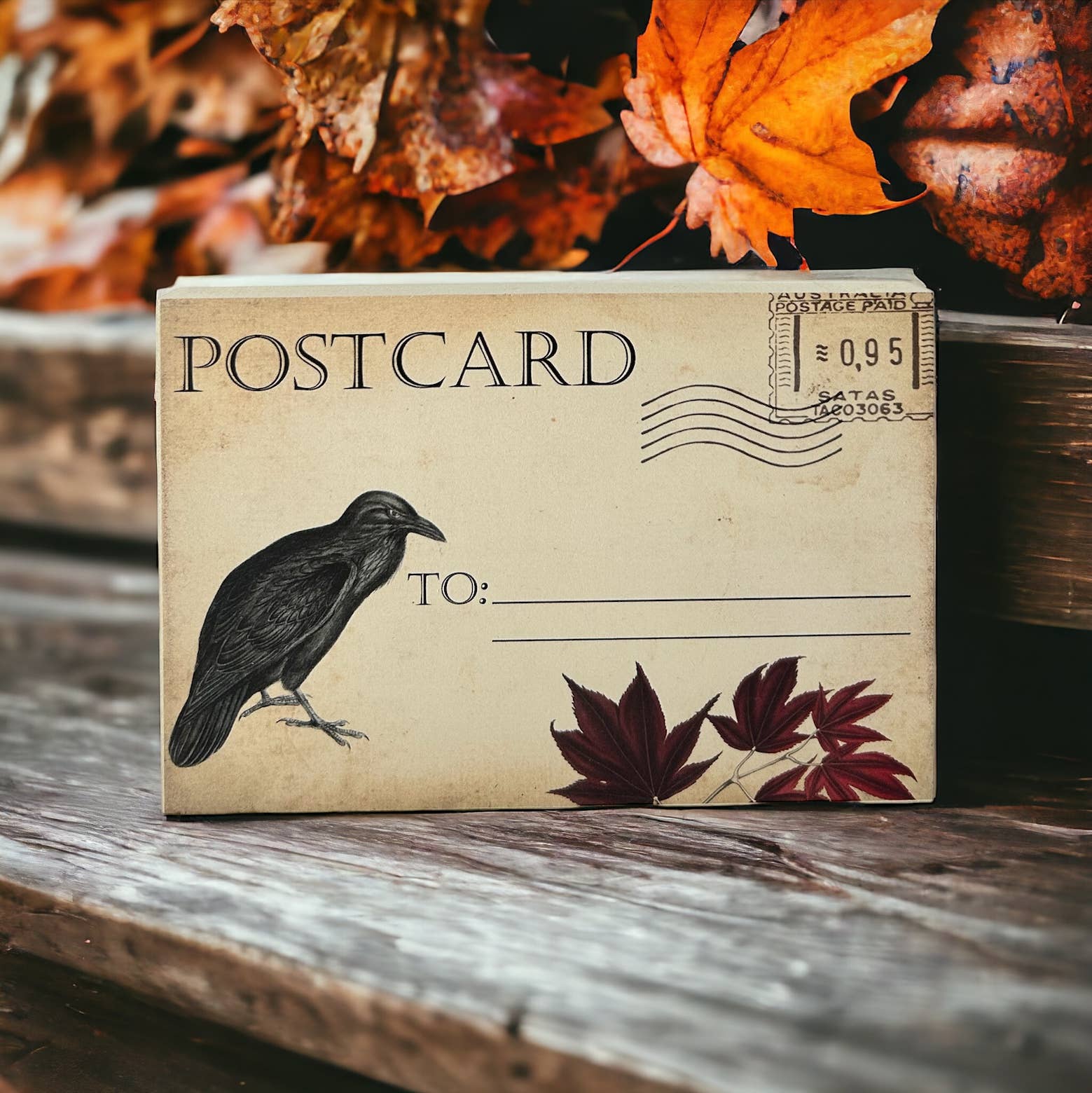 Inkwood Crafters - Wholesale Sign - Vintage Style Wood “Postcards” - Fall/Autumn Home Accents