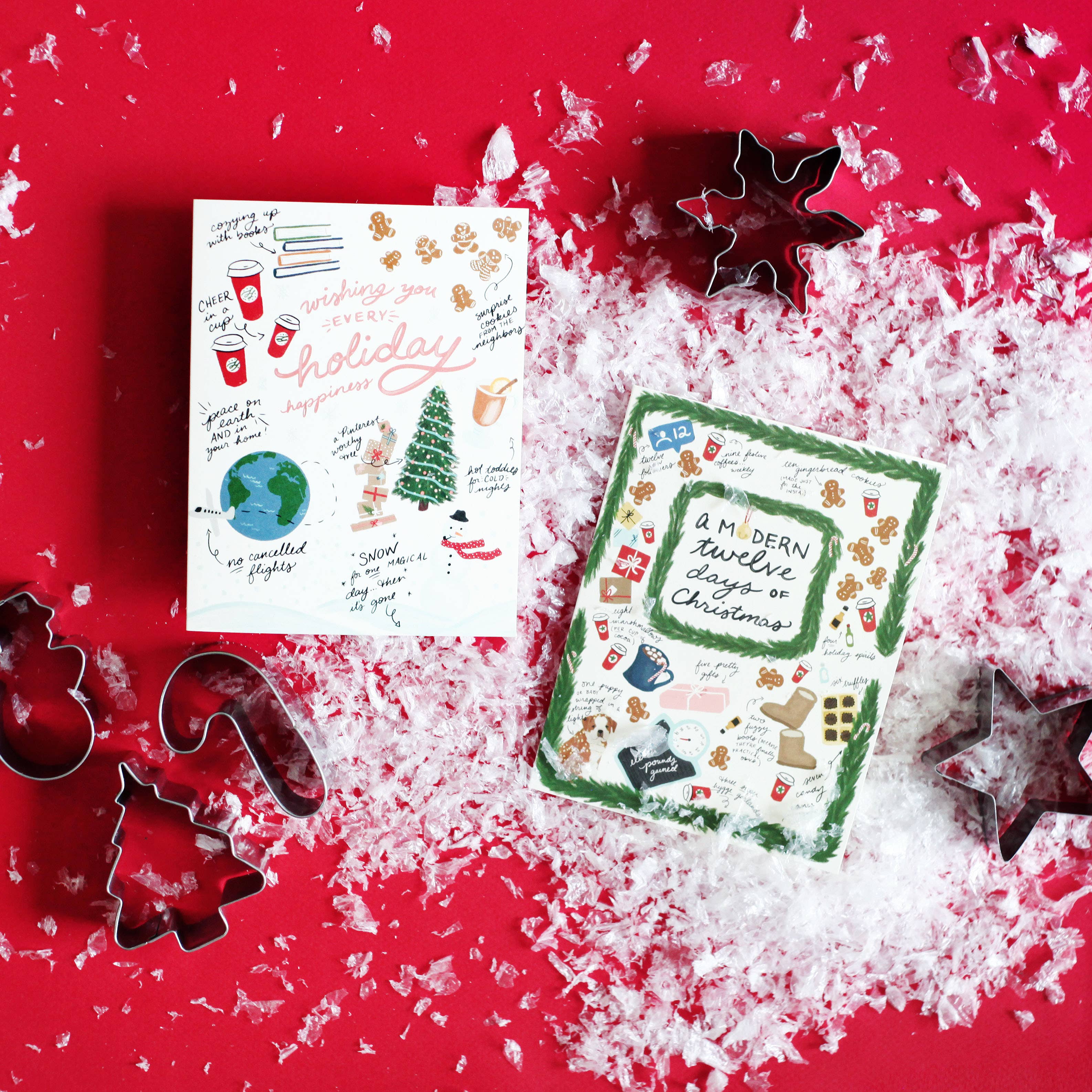 Slightly Stationery - Venta al por mayor Tarjetas de Navidad - Moderno 12 Días1