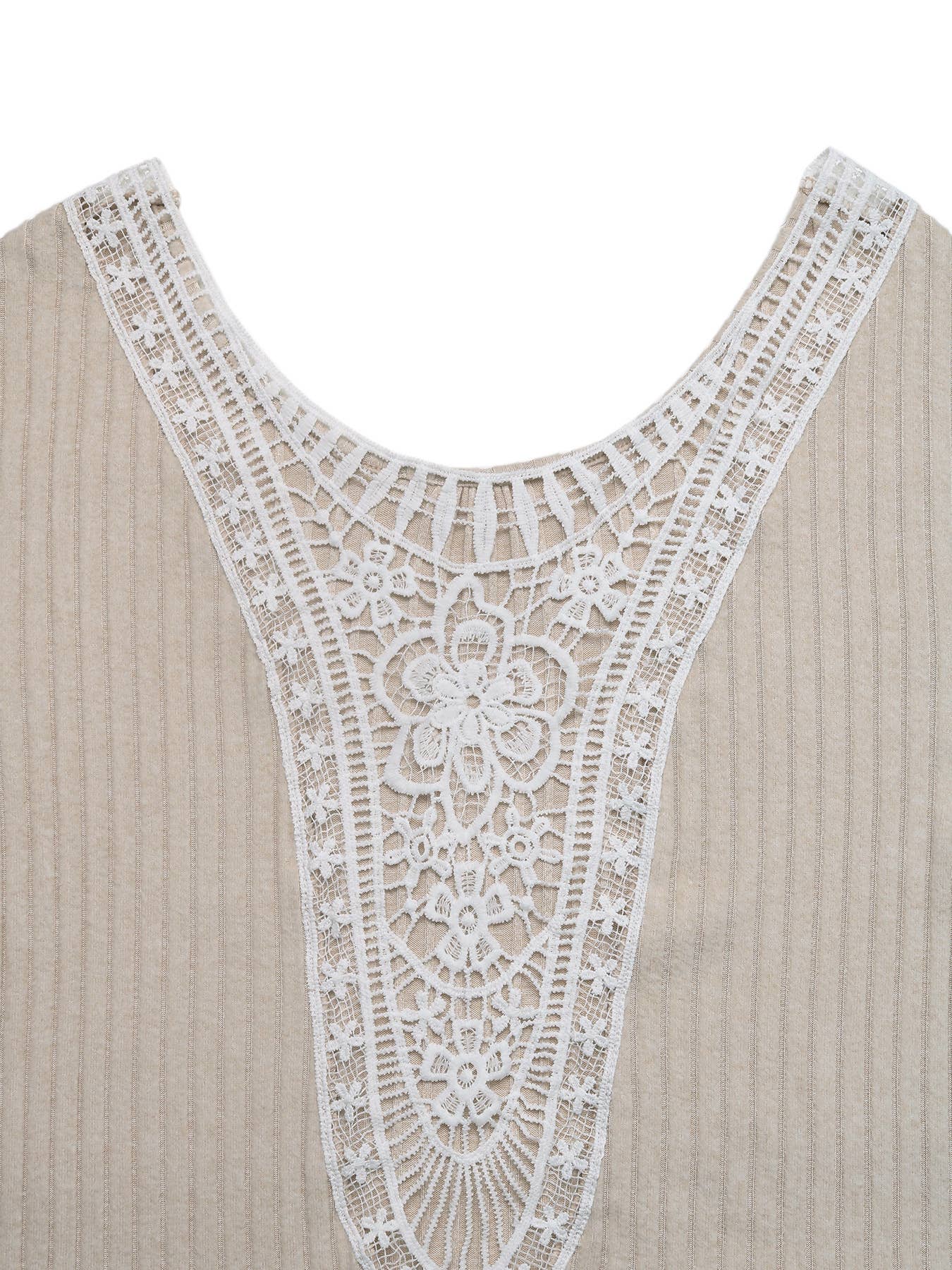 KHAKI Fashionable loose knitted long-sleeved T-shirt for wholesale on Faire7