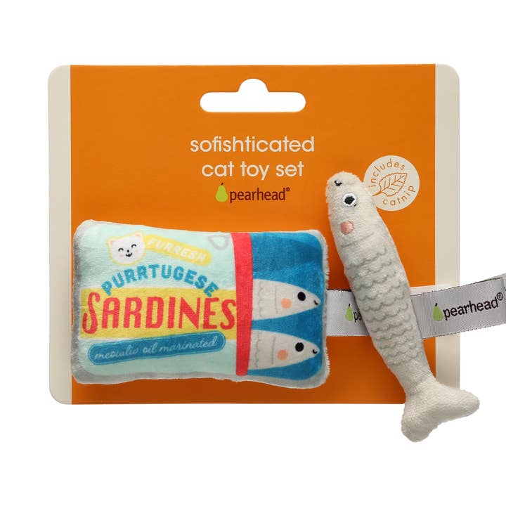 Pearhead - Vente Set de jouets – chat - Jouets pour chats Sardines, ens. de 24