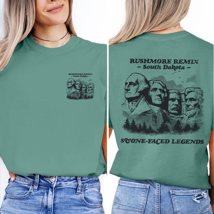 Textile Graphix - Wholesale Screen Printed T-Shirt - Women's - Mount Rushmore T-Shirt | South Dakota Souvenir Tee | Vintage Presidents Graphic Shirt | Scenic Black Hills Travel Gift7