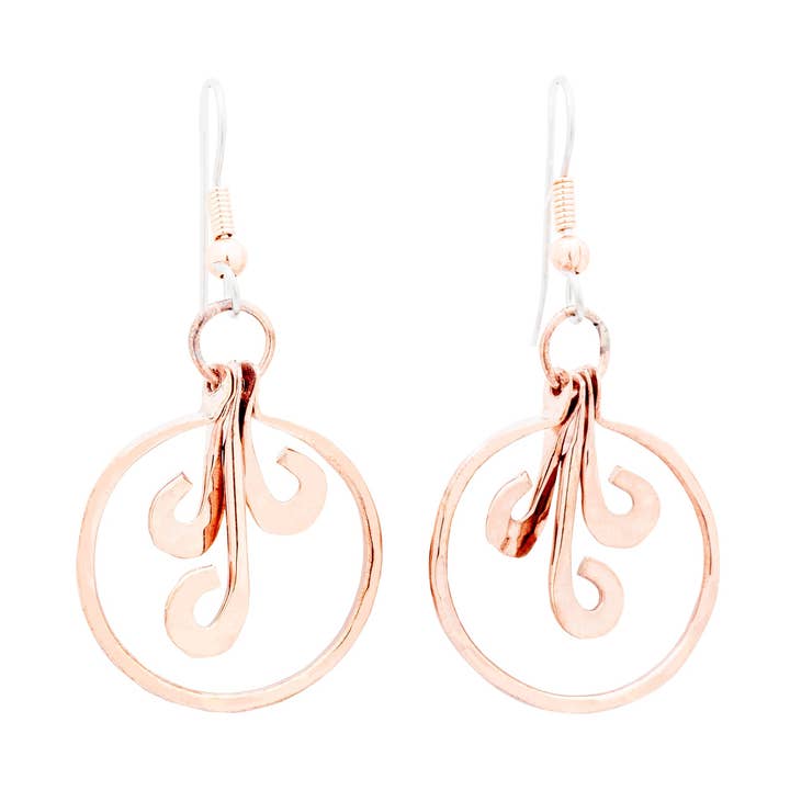 ER.KIK.4004 - Boucles d'oreilles pendantes en cuivre pour la vente par HPSilver, LLC