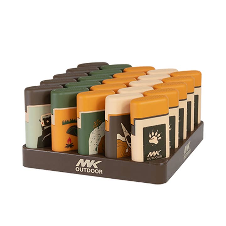 MK Lighter Company – Isqueiro por atacado – Isqueiro MK Série Outdoor, Conjunto Camper F, Isqueiro Torch Flame