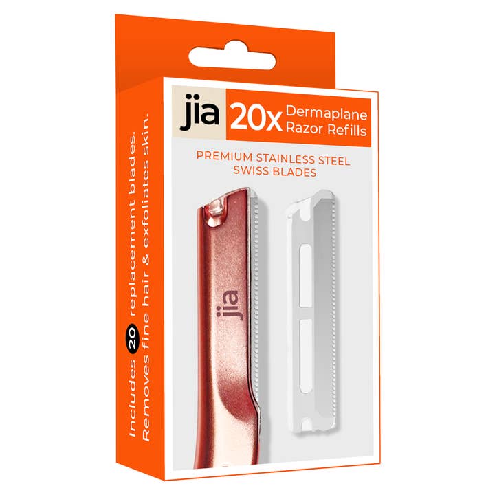Jia Dermaplane Rasierklingen-Nachfüllpack - 20 Klingen für Metallrasierer für den Großhandel von jia Personal Care