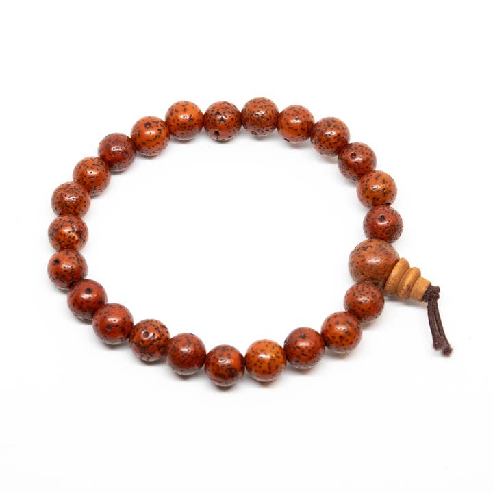 Pulseira Fixado Lotus Red Lotus - Mala de Pulso - 8mm por atacado de Namu Baru Inc.