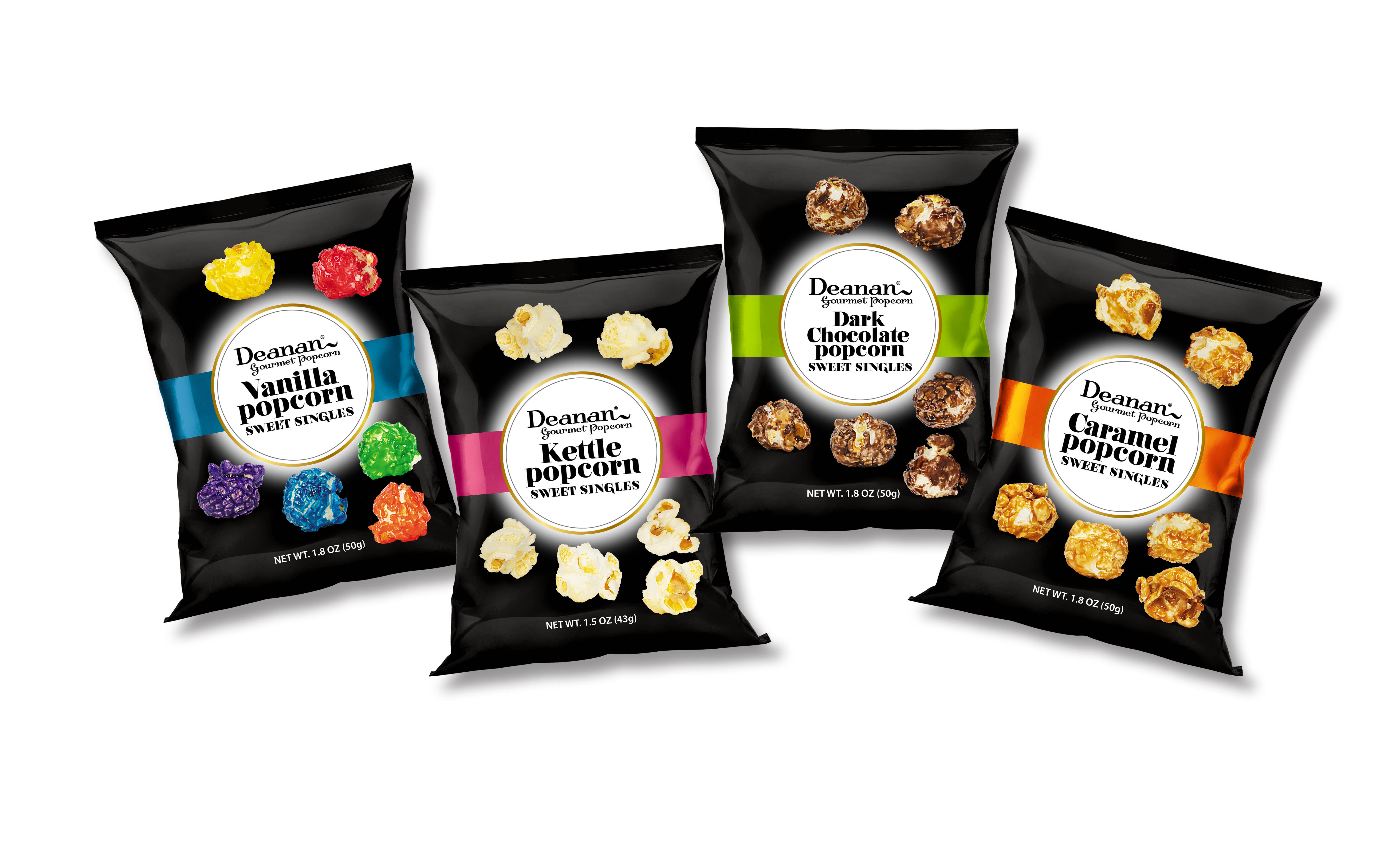 Deanan Gourmet Popcorn - Wholesale Popcorn - Mixed Case Sweet Singles - 100 Count  - 1.5 Cup Bags17