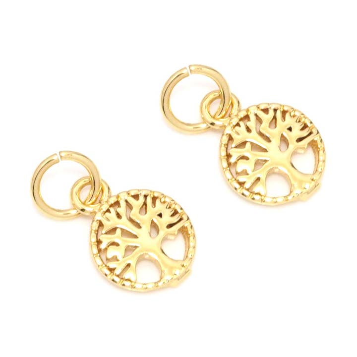 Sød Guld Træ Charme, Sku #Y773 for engroshandel hos BestBeads&Beyond