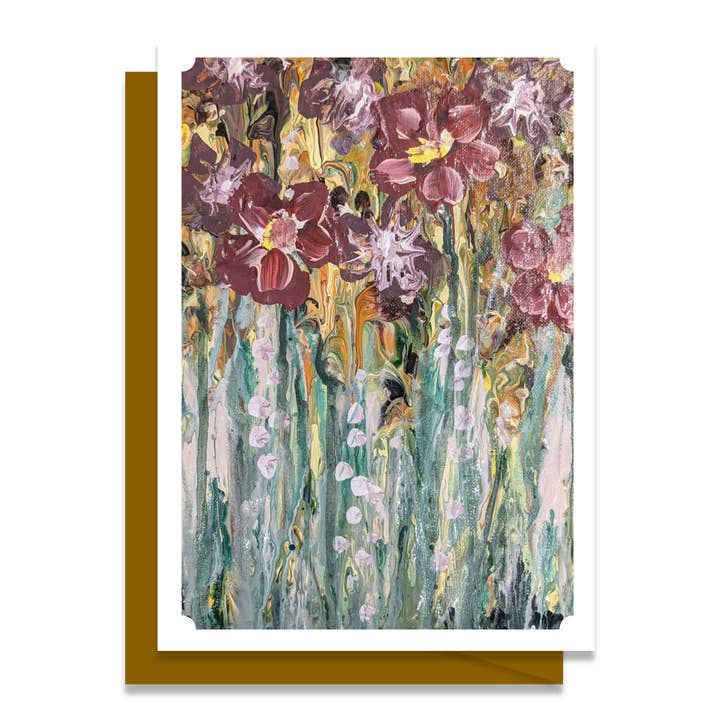 Tarjeta de Felicitación en Blanco de Arte Original - Esperando la Primavera 19 para venta al por mayor de Cherry Hill Studio