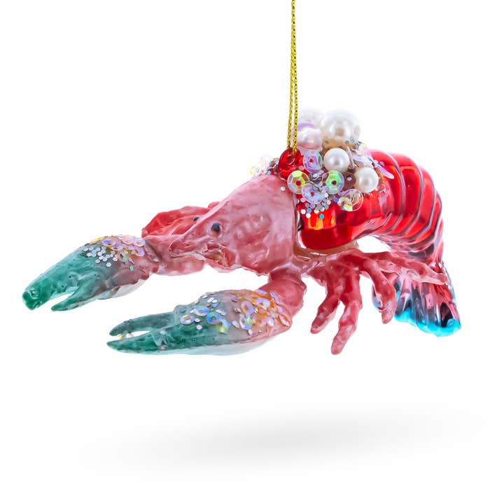 BestPysanky - Wholesale Ornament - Glam Lobster Glass Christmas Ornament