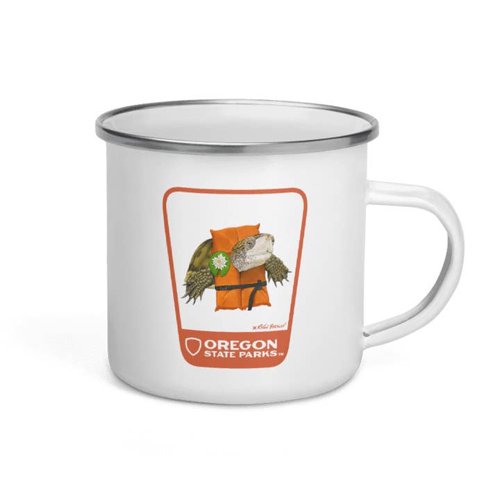 Western Pond Turtle Mug, 12oz for wholesale by Patchmarks