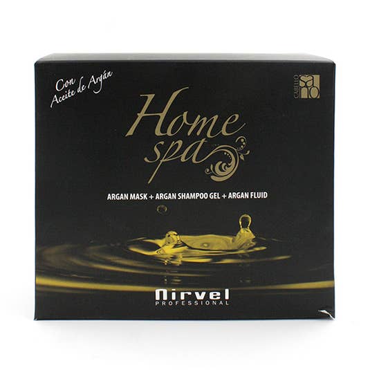 Pack de spa pour cheveux à l'huile d'argan Nirvel pour la maison pour la vente par SUBLIME BEAUTY WHOLESALER SL