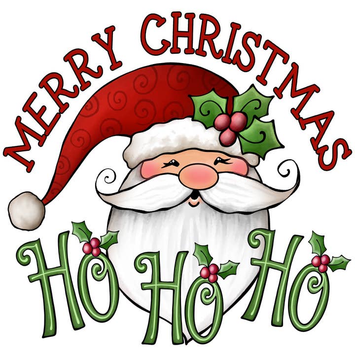 DecoExchange – Großhandel Schilder – Kranz-Schild, Merry Christmas Ho Ho Ho — 30,5 cm rundes Metallschild