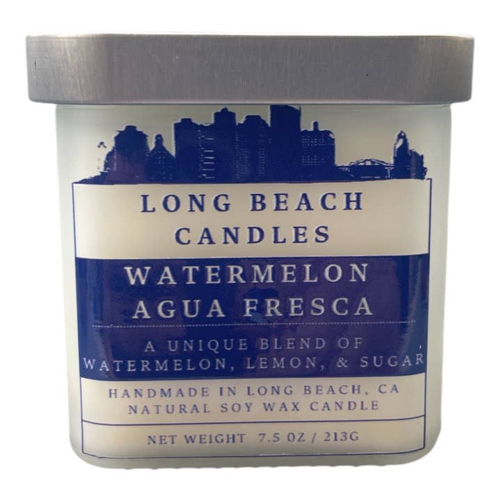 Long Beach Candles - Wholesale Jar/Filled Candle - Watermelon Agua Fresca 7.5 oz Candle