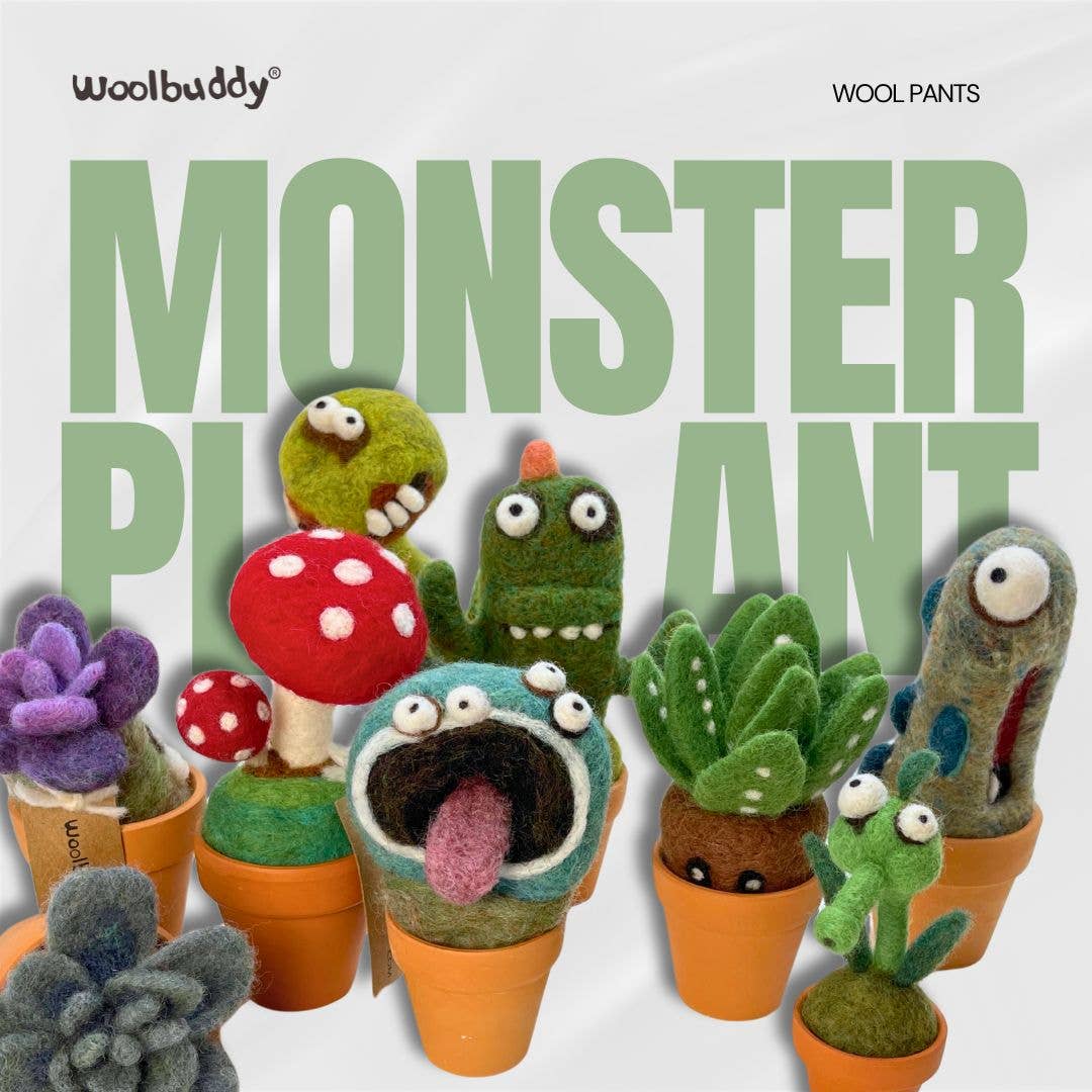 Woolbuddy - Vente Pot - Plante de Dionée en laine feutrée à la main3