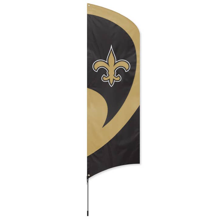 New Orleans Saints Tall Team Flag Kit for wholesale by Party Animal, Inc.
