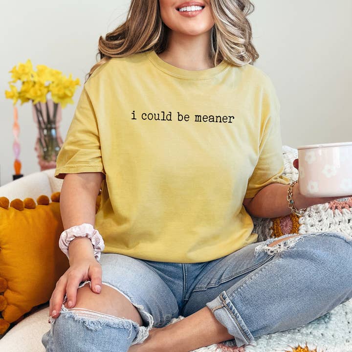 Comfort Colors, I Could Be Meaner Shirt, Funny Humor Shirt for wholesale by Tee Story