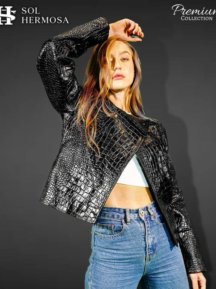 Hestia Kvinder Ægte Læderjakke for engroshandel hos Sol Hermosa