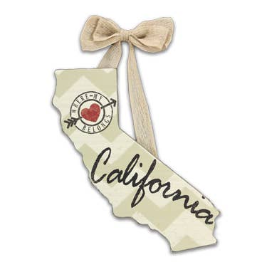Wood California State Sign for wholesale by Young's