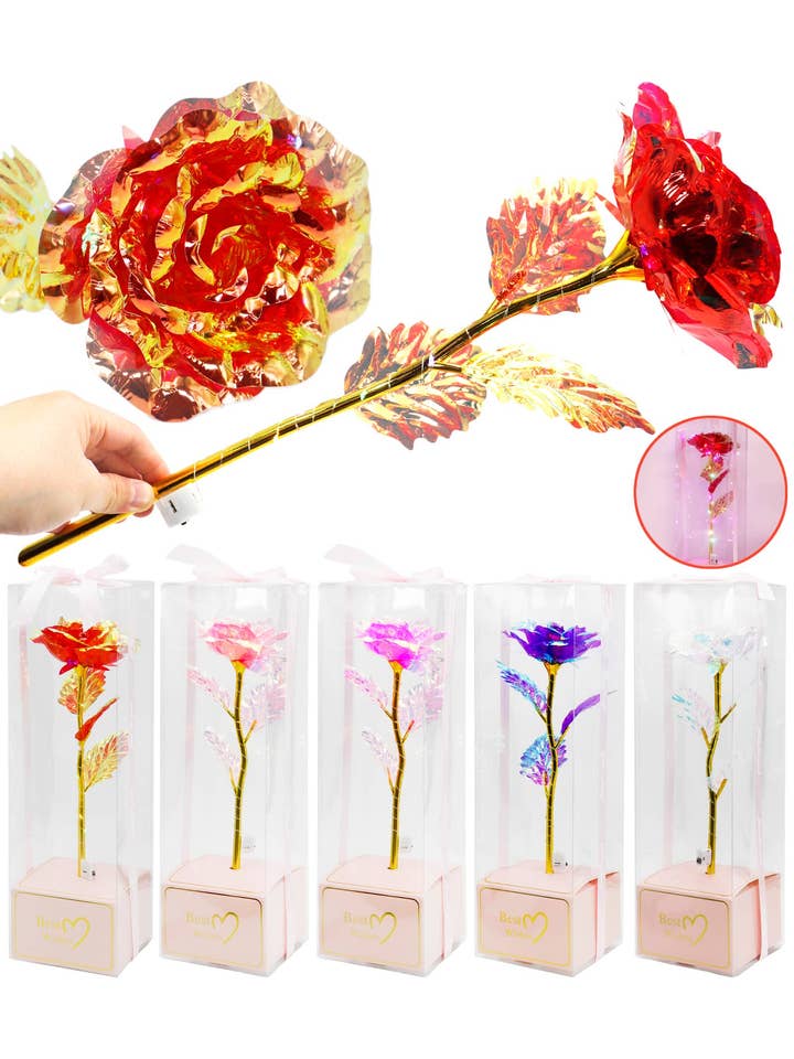 21 tommer Galaxy Rose Buket Lysende Gaveæske for engroshandel hos Cap Zone