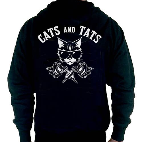 Cats and Tats PULLOVER Hoodie for wholesale by Cartel Ink