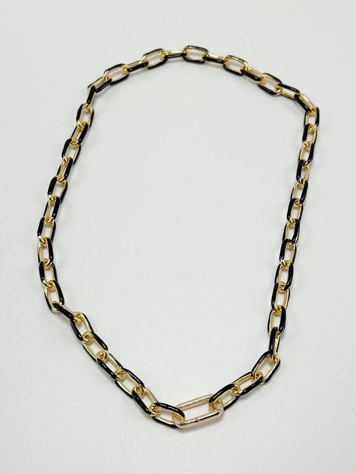 The Reese Necklace - Black and Gold for wholesale by Stoll & Heart
