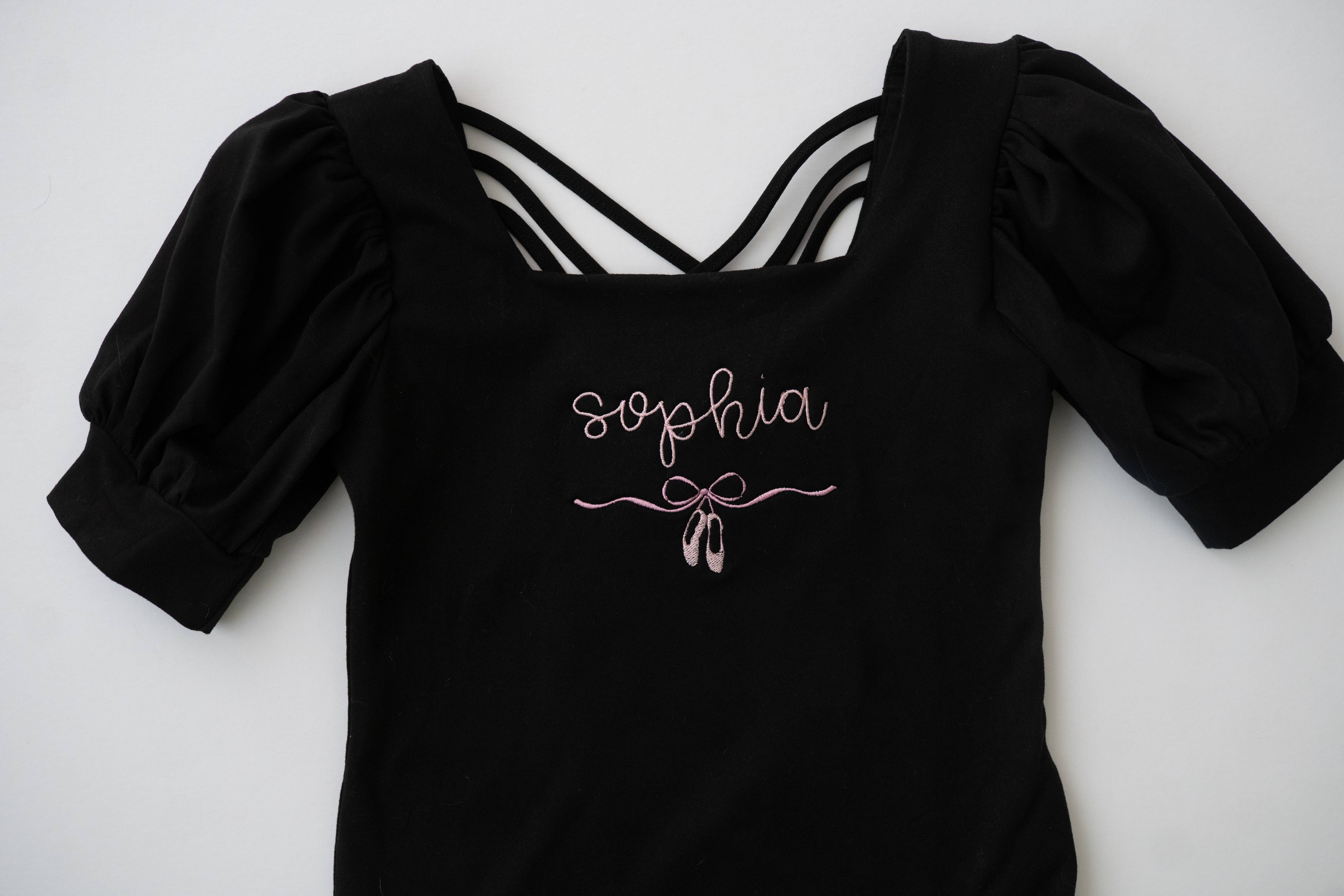 Cheeky Plum - Wholesale Leotard - Kids - Puff Sleeve Leotard - Black Magic15