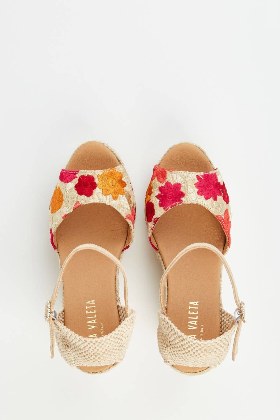 La Valeta Espadrilles-Ibera Factory Shoes slu - Venta al por mayor Zapatillas urbanas - Mujer - Camelia Peep Toe | Cuñas Bordadas2