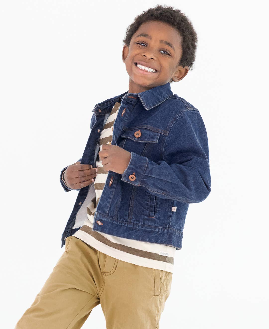 Blue Boys Medium Wash Denim Jacket for wholesale on Faire5