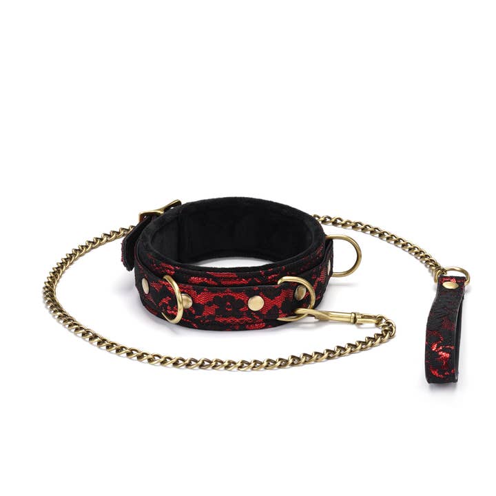 Liebe Seele - Wholesale Pet Collar - Cat/Dog - Victorian Garden Lace and Velvet Collar, Vegan-friendly