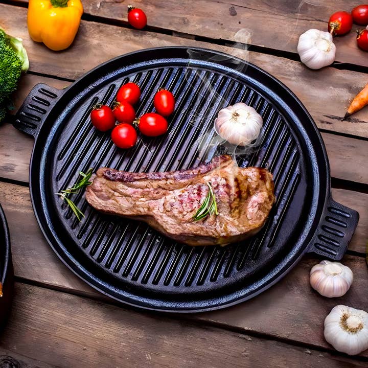 SOGA International Pty Ltd - Wholesale Grill pan/griddle - SOGA 43cm Cast Iron Griddle Pan6