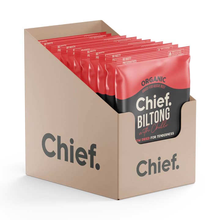 Organic Biltong - Cayenne Chilli for wholesale by Chief Nutrition