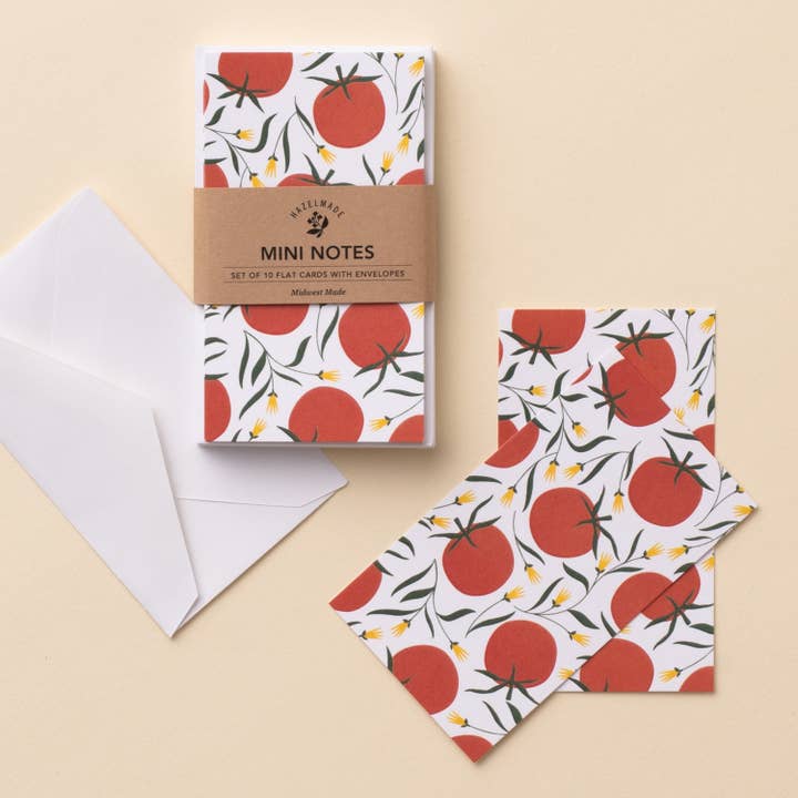 Tomaten-Mini-Notizset | Karten für den Großhandel von HAZELMADE® Tea Towels + Gifts