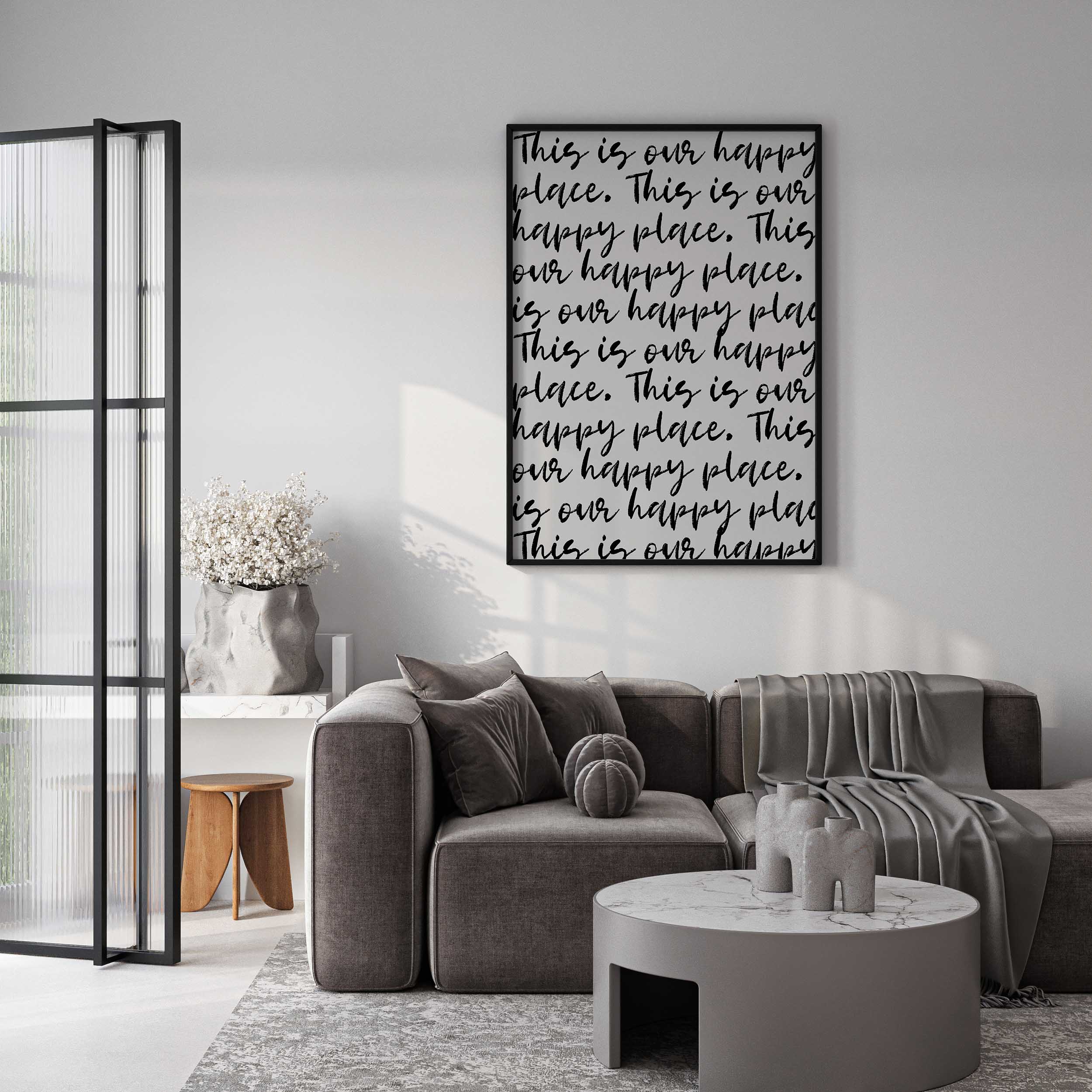 D'LUXE PRINTS - Wholesale Art Print - This Is Our Happy Place Script Print6