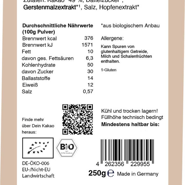 Dein Kakao - Wholesale Hot Cocoa Mix/Kit - Schlummi Organic Chocolate Powder Your Cocoa | vegan | Malt2