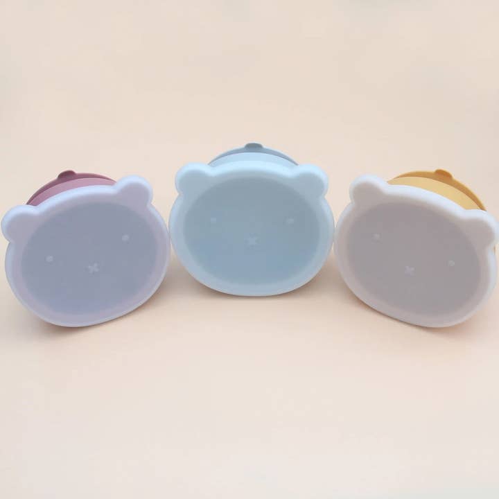 Ciotola a ventosa in silicone con coperchio per la vendita all'ingrosso da parte di Snug Spoon