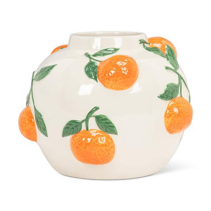 Vaso Grande Redondo com Laranjas-7"H por atacado de Abbott