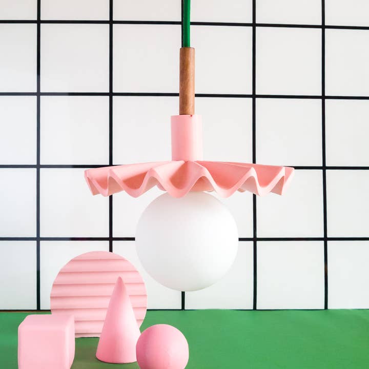 Mono - Wholesale Accent/Desk Lamp - Handmade jesmonite pendant lamp "Antoinette" in 4 colors8