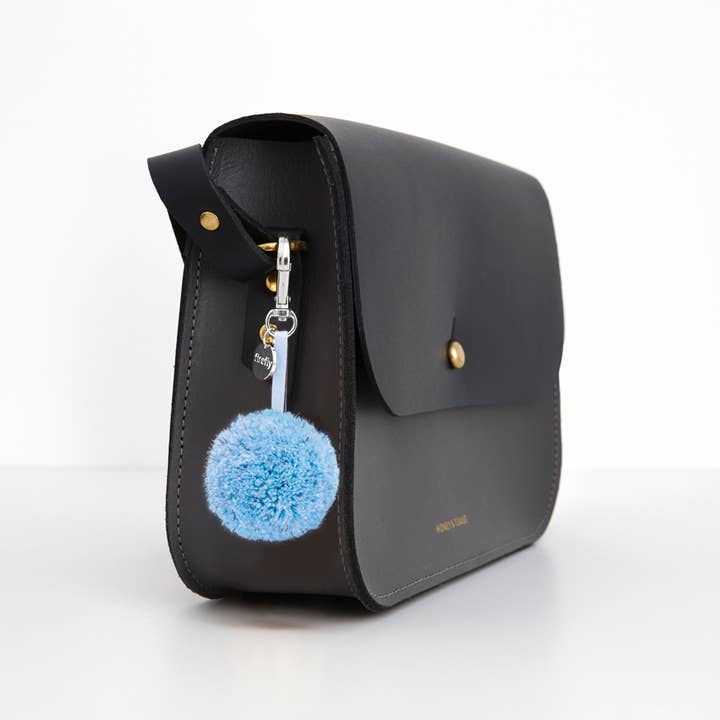 Firefly Reflectors - Wholesale Purse/Bag Accessory - Kids - Reflective Pom Pom Ball - Baby Blue1