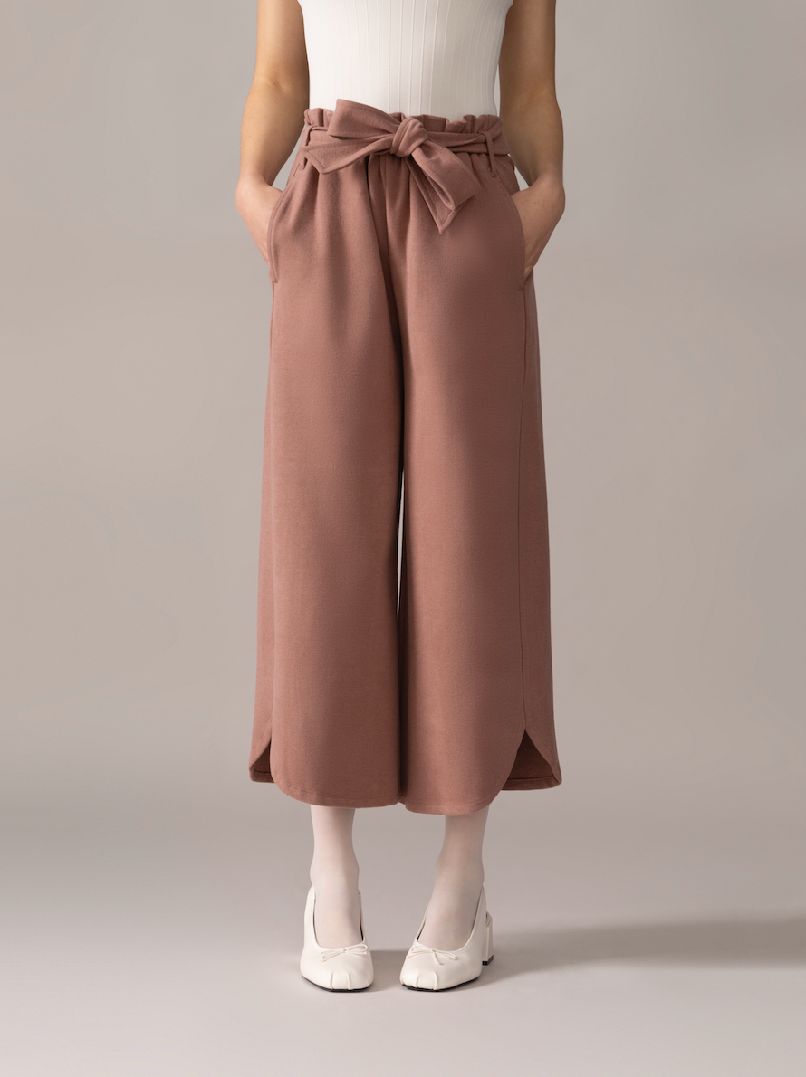 Rachel - Wholesale Pants - Women's - Tulip Hem Brushed Knit Pant in Cognac0