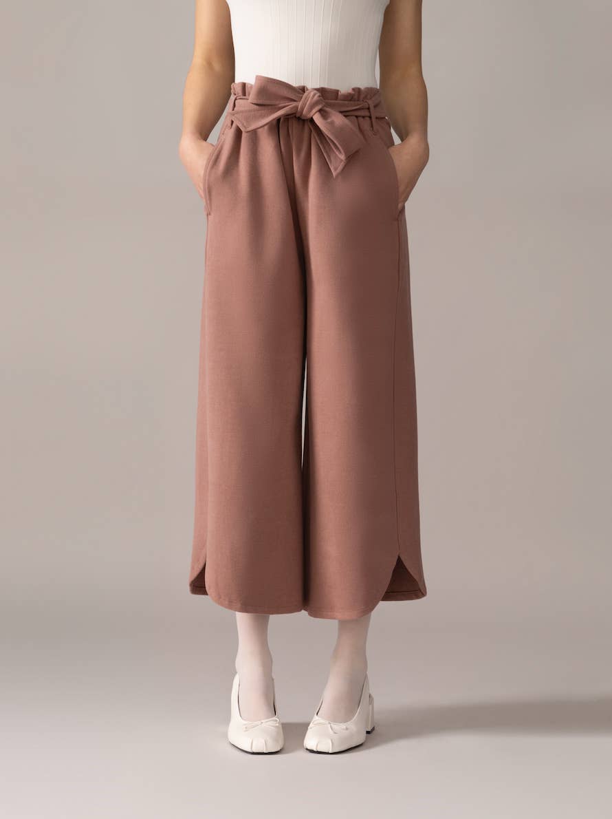 Rachel - Wholesale Pants - Women's - Tulip Hem Brushed Knit Pant in Cognac