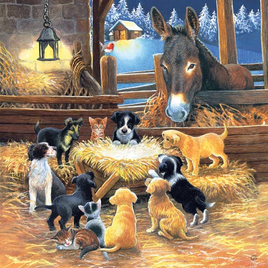 1330 Barnyard Nativity 500 pc Puzzle for wholesale by SunsOut