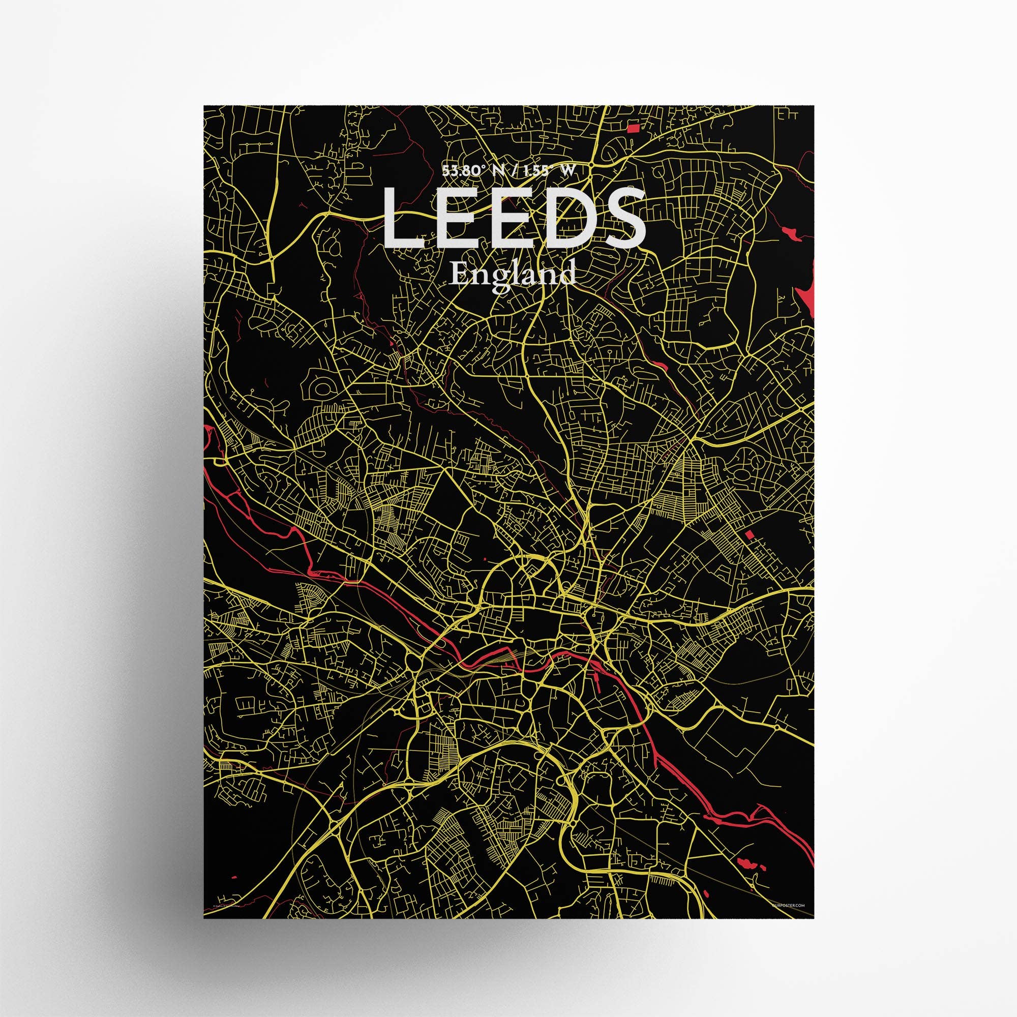 OurPoster.com – wholesale Poster – Leeds karta affisch140