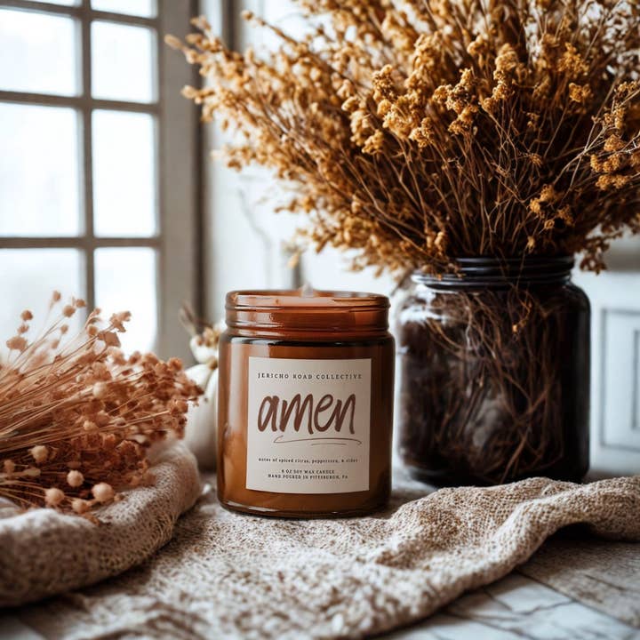 Jericho Road Collective - Wholesale Jar/Filled Candle - Amen Soy Wax Candle1