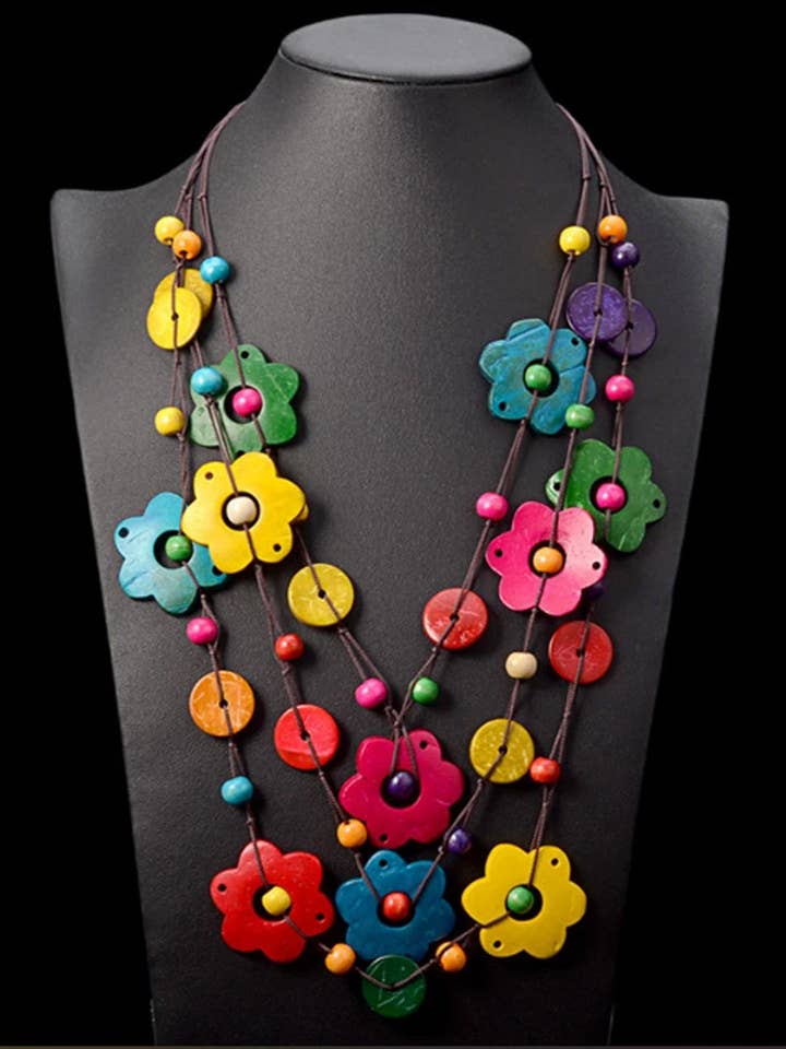 Pendentif floral multicouche pour la vente par StyleGalX