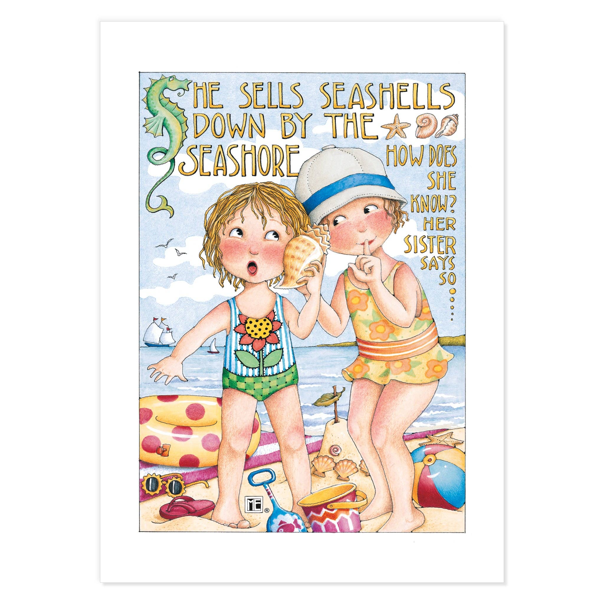 Mary Engelbreit Studios - Wholesale Postcard Set - Sunkissed Shores Beach Postcards2