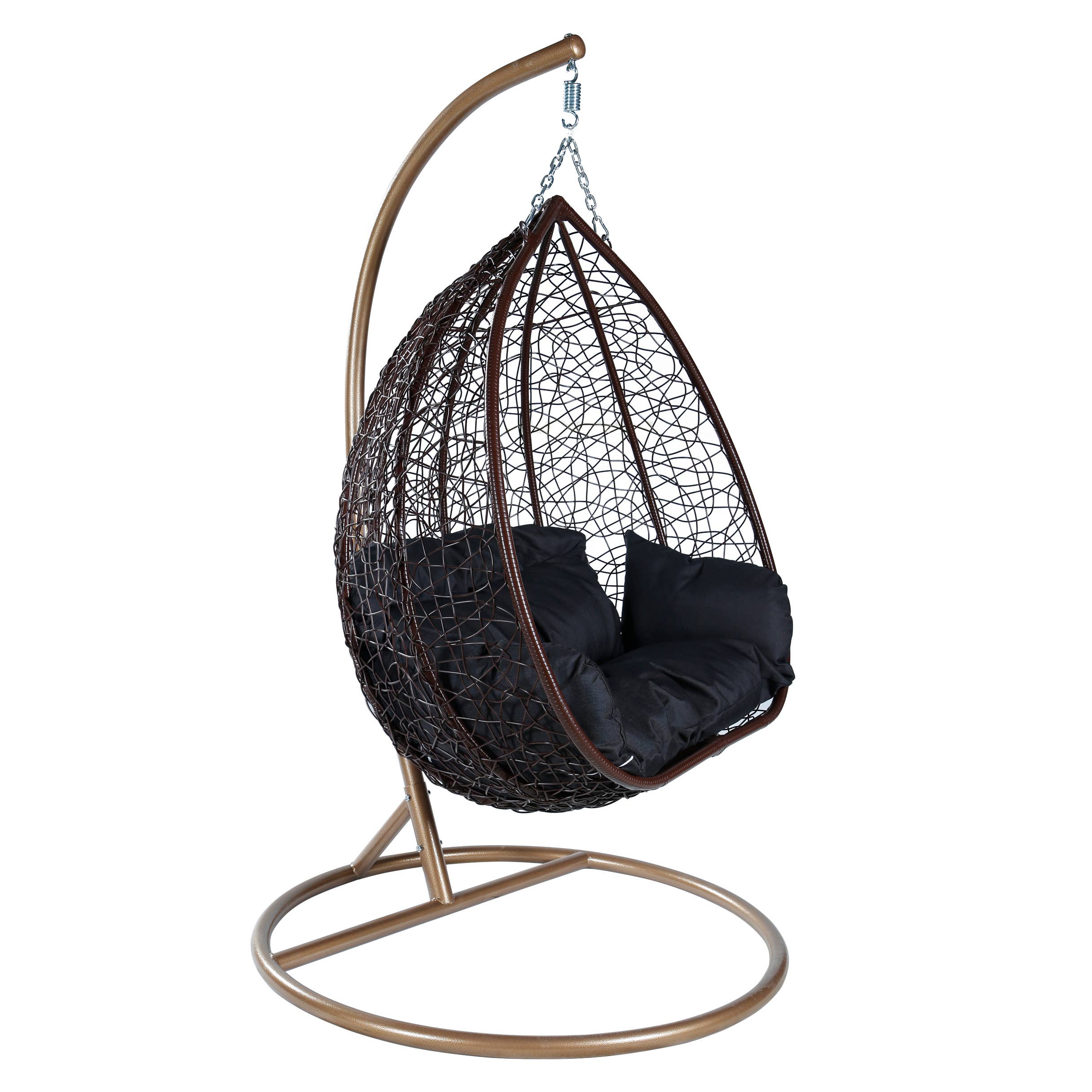 LeisureMod - Wholesale Egg Chair - Recluse Polyethylene Hanging Two-Person Swing Chair15
