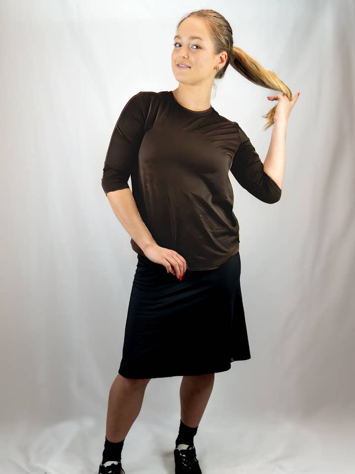 Prestanda Kvartsärm - Chokladbrun för wholesale av Transcendent Active