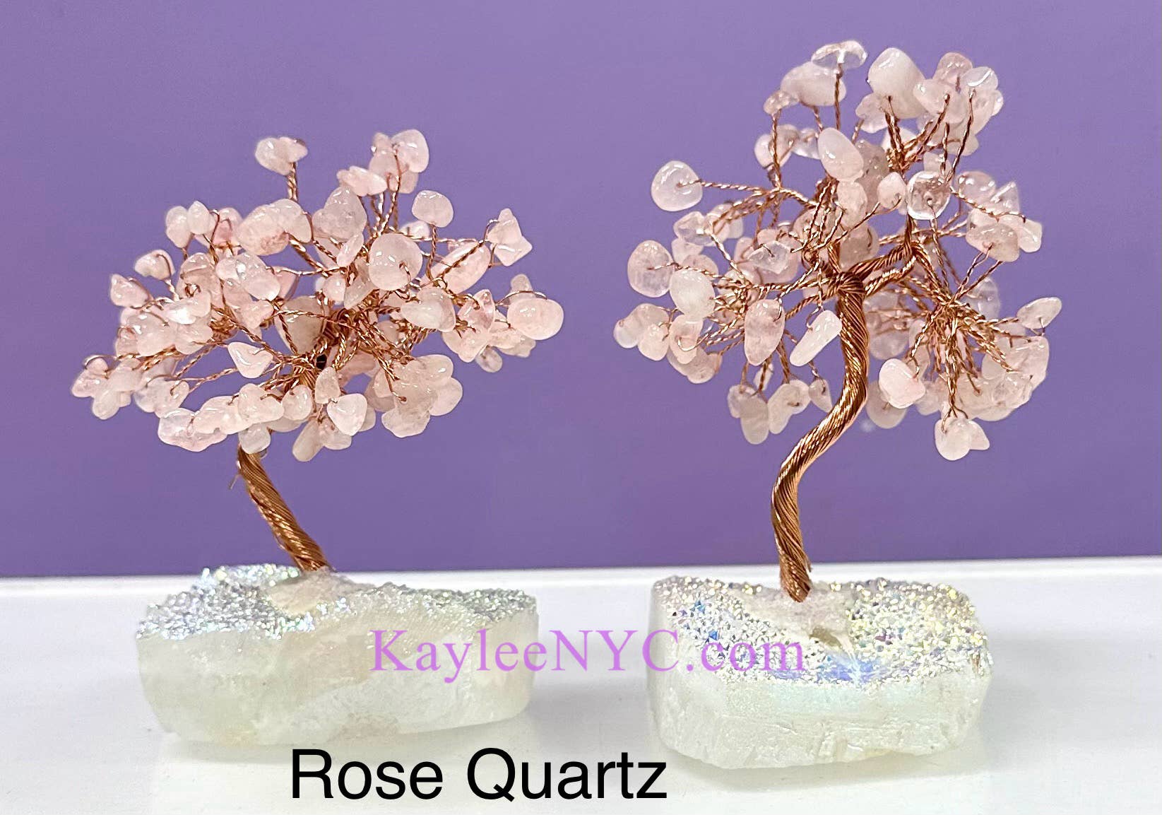 KayleeNYC - Wholesale Spiritual Stone/Crystal - Bonsai Tree with Angel Aura Base Crystal Healing3