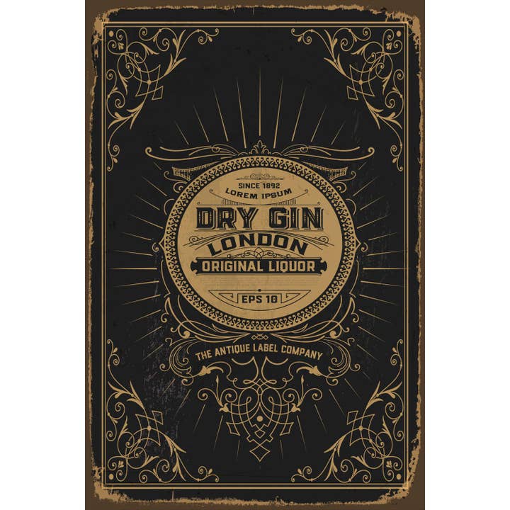 Tin Sign - Dry Gin for wholesale by Queence