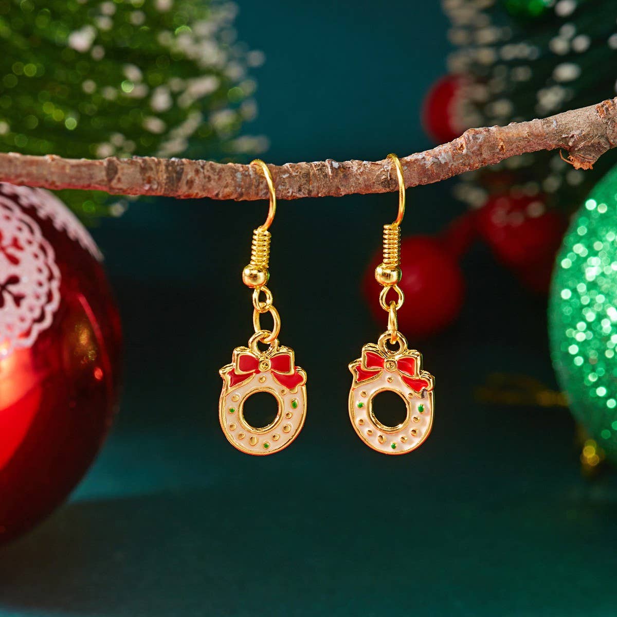 DOUBLJU - Wholesale Dangle Earrings - VERSATILE CHRISTMAS-THEMED EARRINGS_CWAJE057531